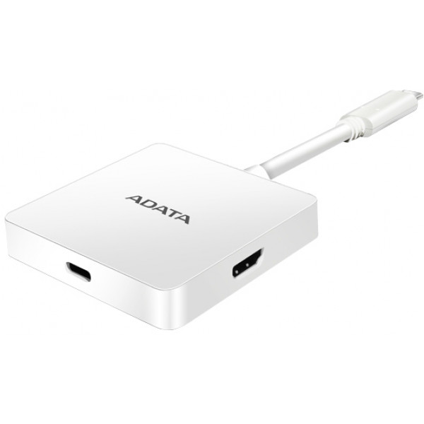Фото - Хаб USB ADATA ACH3PL-HUB-CWH (USB-C x 1/USB-A 3.1 x 2/HDMI x 1) White