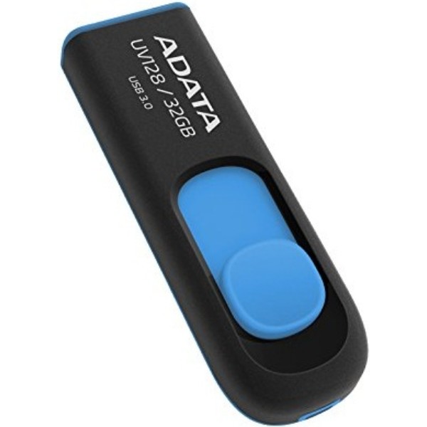 Фото - Флеш USB ADATA UV128 32GB USB 3.0 Black-Blue (AUV128-32G-RBE)