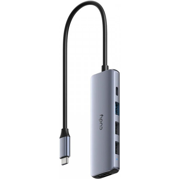 Фото - Хаб USB Cudy USB-С 5в1 1хHDMI 4K, 1хUSB-C (UH405)
