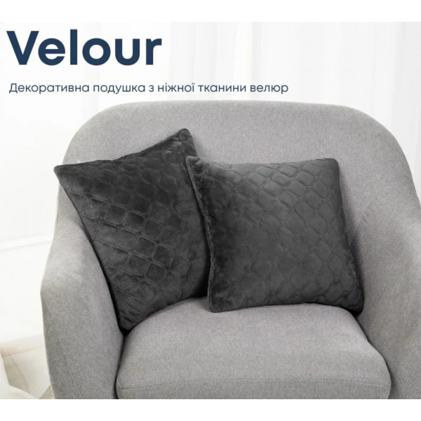 Фото - Подушка декоративна ТЕП VELURE 40х40 см 272 (3-00437_07368)
