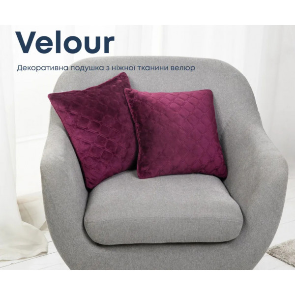 Фото - Подушка декоративна ТЕП VELURE 40х40 см 409 (3-00437_07363)