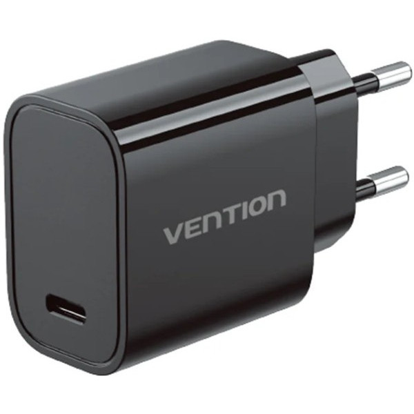 Фото - Сетевое зарядное устройство Vention 1xUSB-C 30W + USB-C cable М-М Black (G18B0-EU)