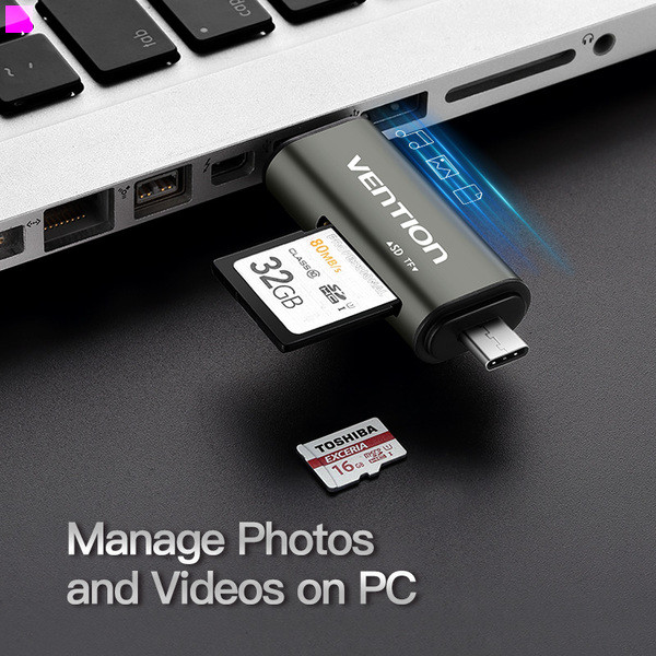 Фото - Кардридер Vention OTG USB 3.0 + Type C/TF/SD (CCHH0)