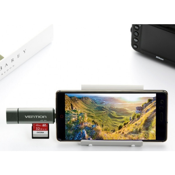 Фото - Кардридер Vention OTG USB 3.0 + Type C/TF/SD (CCHH0)