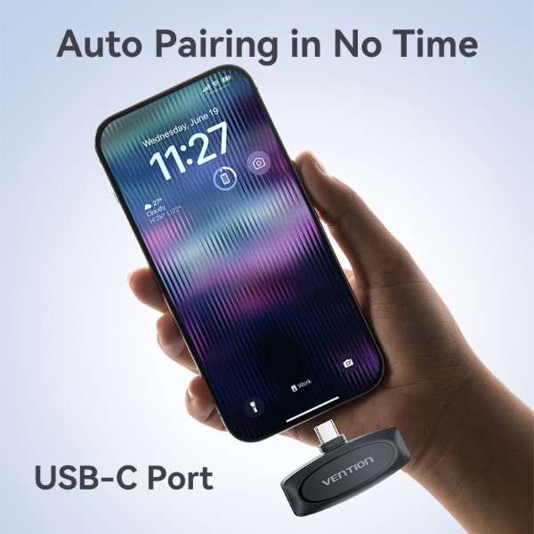Фото - Микрофон для смартфона Vention USB-C 2-Pack Wireless Lavalier Black (NCBB0)