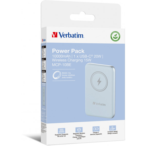 Фото - Батарея мобільна Verbatim Charge 'n' Go 10K mAh (BLU MCP-10BE)