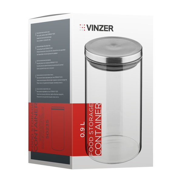 Фото - Ємність для сипучих Vinzer 0.9 л (50235)