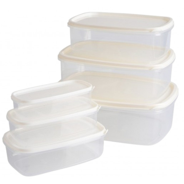 Фото - Набор емкостей для хранения VIOLET HOUSE 0496 BEJ LARGE 0.3,0.5,0.85,1.35,2,3.15 л