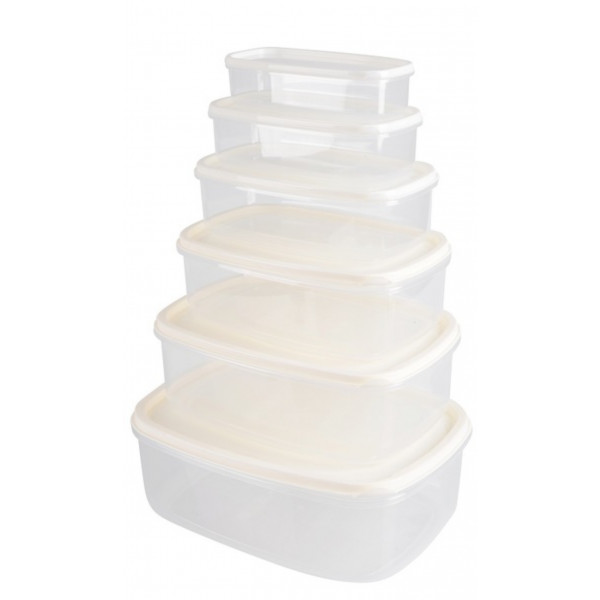 Фото - Набор емкостей для хранения VIOLET HOUSE 0496 BEJ LARGE 0.3,0.5,0.85,1.35,2,3.15 л