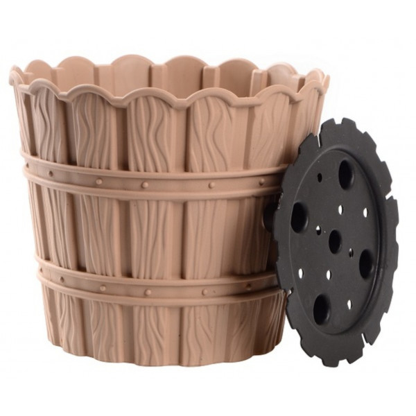 Фото - Вазон VIOLET HOUSE 1054 BAMBOO CAPPUCCINO с дренажом 1.2 л