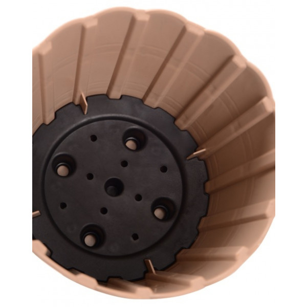 Фото - Вазон VIOLET HOUSE 1054 BAMBOO CAPPUCCINO с дренажом 1.2 л