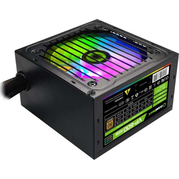 Фото - Блок питания для ПК Gamemax ATX 600W,RGB,box, APFC, 12см,80+ (VP-600-RGB) Фото - Блок питания для ПК Gamemax ATX 600W,RGB,box, APFC, 12см,80+ (VP-600-RGB)