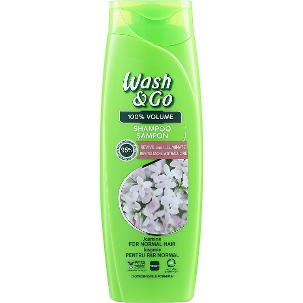Фото - Шампунь жіночий Wash&Go з екстрактом жасмину для нормального волосся 360 мл (8008970056807)