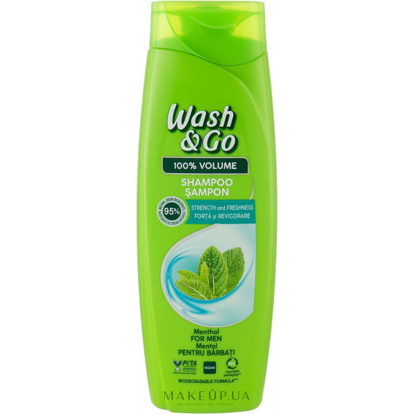 Фото - Шампунь жіночий Wash&Go з ментолом для всіх типів волосся 360 мл (8008970056821)