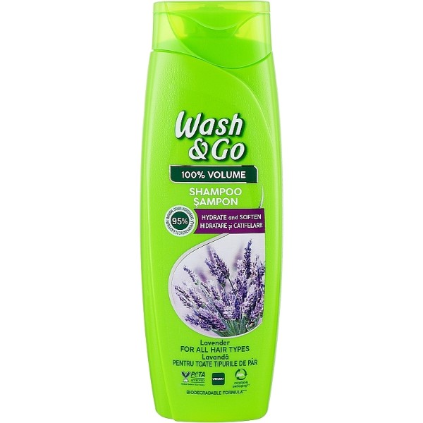 Фото - Шампунь жіночий Wash&Go з екстрактом лаванди для всіх типів волосся 360 мл (8008970056814)
