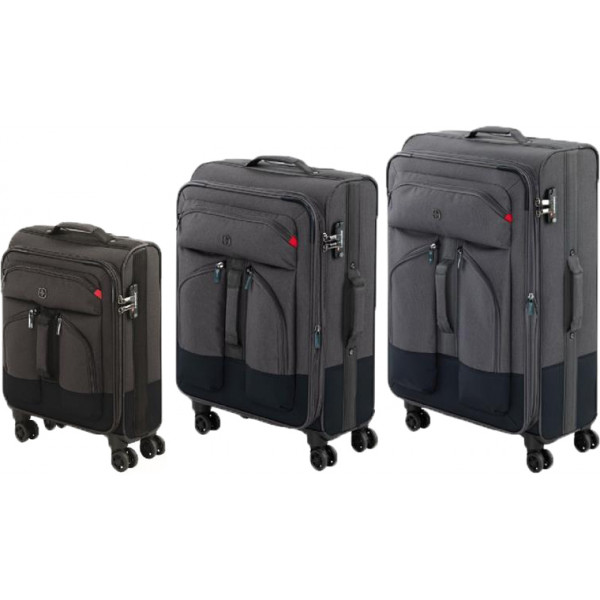 Фото - Набір валіз Wenger Deputy Set Gray-Black (604364)