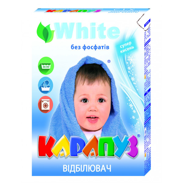 Фото - Відбілювач для білизни Карапуз White супер кислород, 0,5 кг