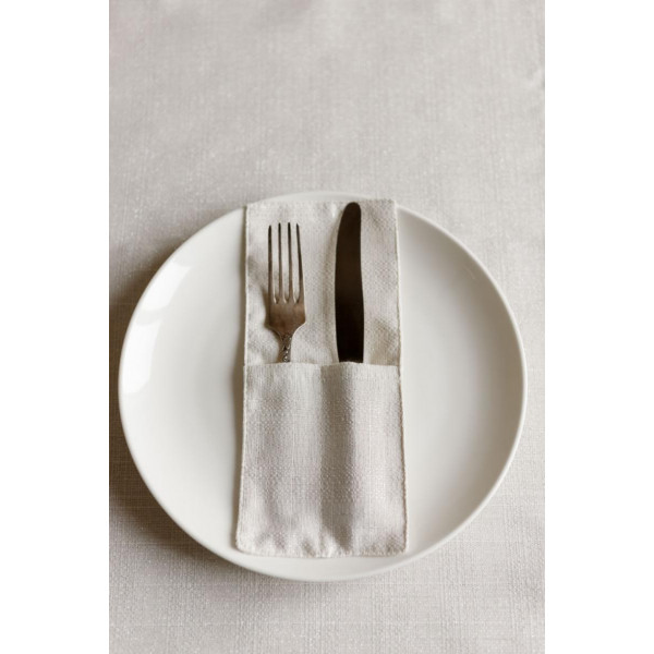 Фото - Чехол для столовых приборов Прованс набор праздничных Жемчужина White 24х10 см (038513)