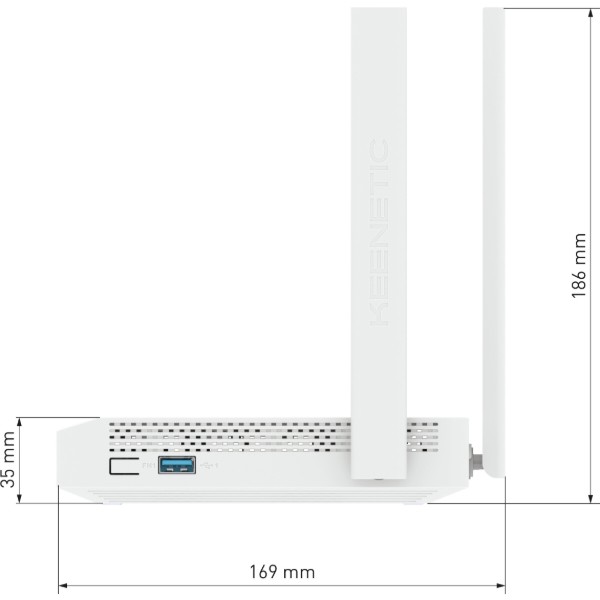 Фото - Маршрутизатор інтернет WiFi6 Keenetic Hopper (KN-3810)