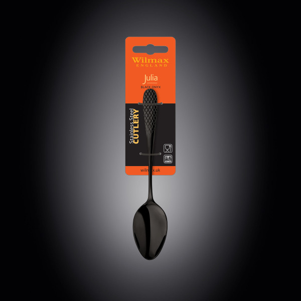 Фото - Набір ложок десертних Wilmax Diamond Black 19 см 2 шт. (WL-999260 / 2B)