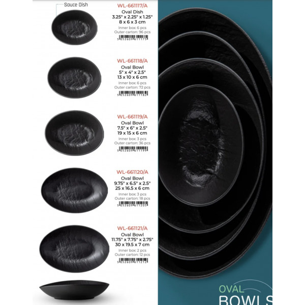 Фото - Блюдо Wilmax Slatestone Black 30х19.5х7 см 1100 мл (WL-661121 / A)