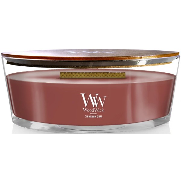 Фото - Свеча стекло Woodwick Ellipse Cinnamon Chai (Чай с корицей) 453г (76104E) Фото - Свеча стекло Woodwick Ellipse Cinnamon Chai (Чай с корицей) 453г (76104E)