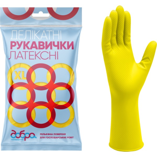 Фото - Рукавички латексні Добра господарочка делікатні розмір XL (4820086521994) Фото - Рукавички латексні Добра господарочка делікатні розмір XL (4820086521994)