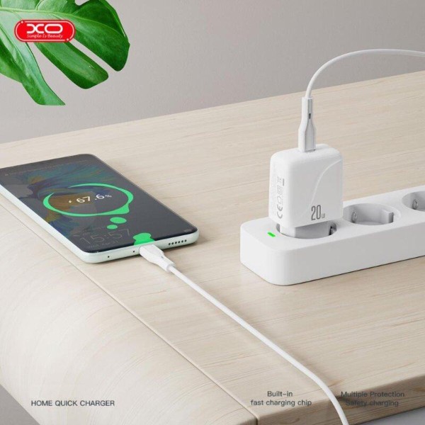 Фото - Мережевий зарядний пристрій XO 20W Single USB-C Fast Charger (XO-QC41)