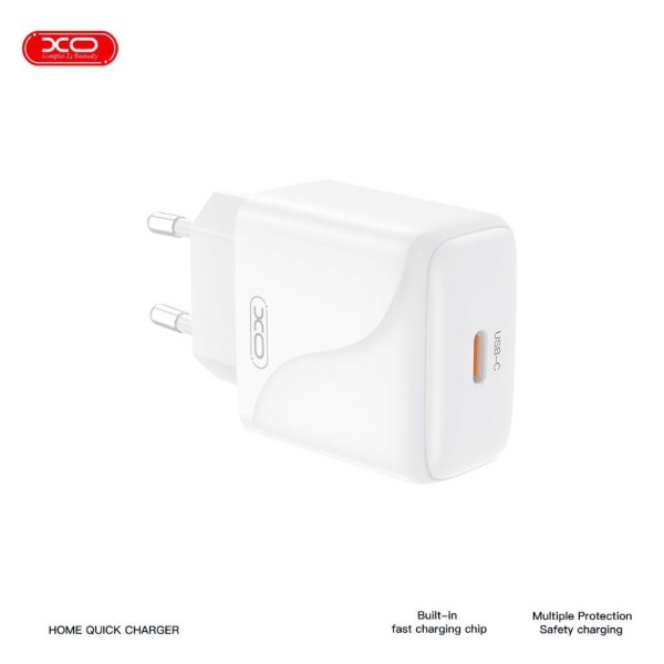 Фото - Мережевий зарядний пристрій XO 20W Single USB-C Fast Charger (XO-QC41)