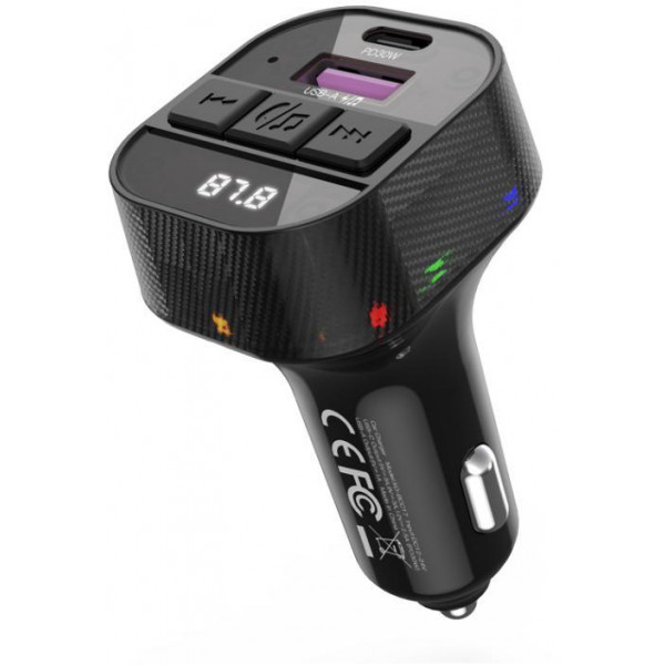 Фото - FM модулятор XO BCC17 Smart Bluetooth MP3 A+C Dual Port PD30W Car Charger (XO-BCC17)