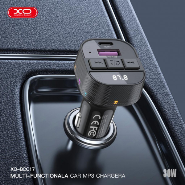 Фото - FM модулятор XO BCC17 Smart Bluetooth MP3 A+C Dual Port PD30W Car Charger (XO-BCC17)