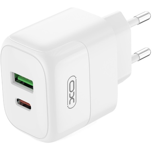 Фото - Сетевое зарядное устройство XO L137 - 20W PD USB-C & 18W QC USB-A (L137_White)