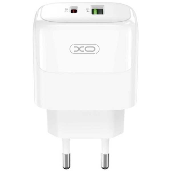 Фото - Мережевий зарядний пристрій XO L138 - 30W PD USB-C & 18W QC USB-A (L138_White)