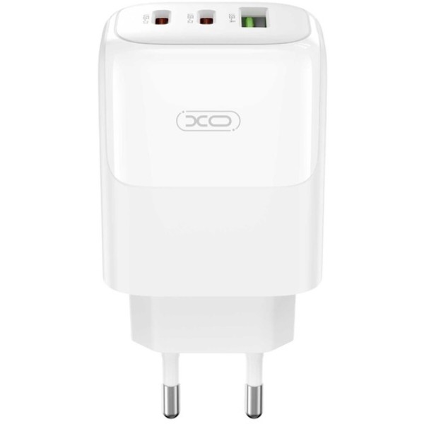 Фото - Мережевий зарядний пристрій XO L139 - 65W PD Dual USB-C & 18W QC USB-A (L139_White)