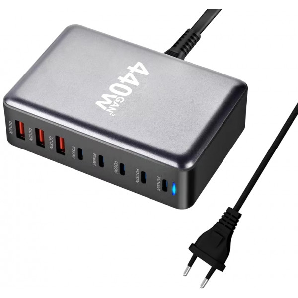 Фото - Мережевий зарядний пристрій XOKO Gan3 440W EU (QC-400)
