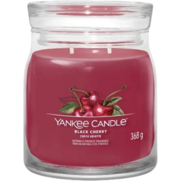 Фото - Свеча стекло Yankee Candle Medium Black Cherry (Черная Вишня) 368 г (1701391E)
