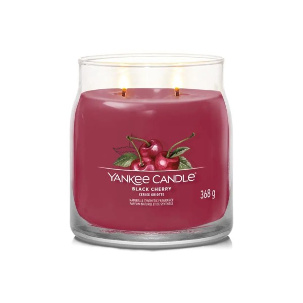 Фото - Свеча стекло Yankee Candle Medium Black Cherry (Черная Вишня) 368 г (1701391E)