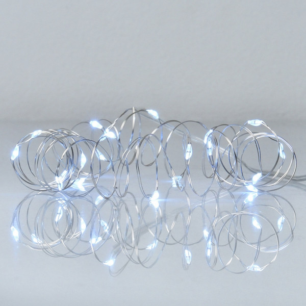 Фото - Гирлянда линейная YES! Fun нить медная 20 LED холодно-белая 2 м батарейки (975021)