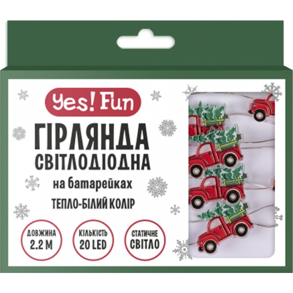 Фото - Гирлянда линейная YES! Fun Авто Санты 20 LED тепл. бел. 2,2 м (801207)