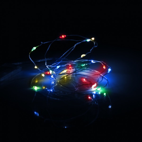 Фото - Гірлянда лінійна YES! Fun нитка мідна 20 LED різнокольорова 2 м батарейки (975022)