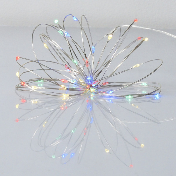 Фото - Гирлянда линейная YES! Fun нить медная 40 LED разноцветная 4 м батарейки (975029)