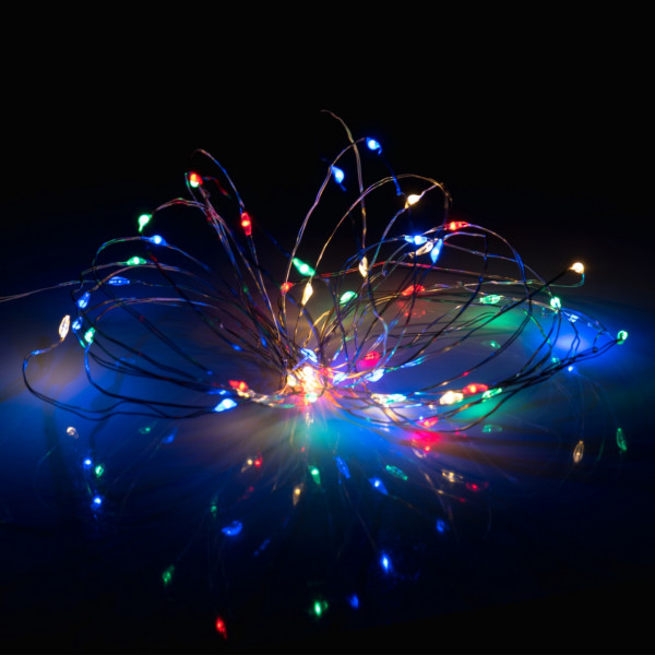 Фото - Гірлянда лінійна YES! Fun нитка мідна 50 LED різнокольорова 5 м USB (975039)