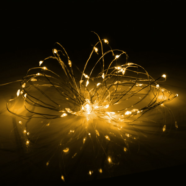 Фото - Гірлянда лінійна YES! Fun нитка мідна 50 LED теплий білий 5 м USB (975040)