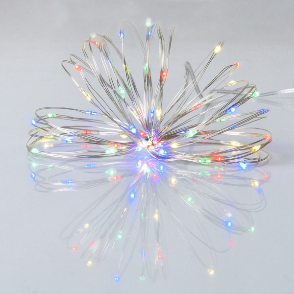 Фото - Гирлянда линейная YES! Fun нить медная 60 LED разноцветная 6 м батарейки (975031)