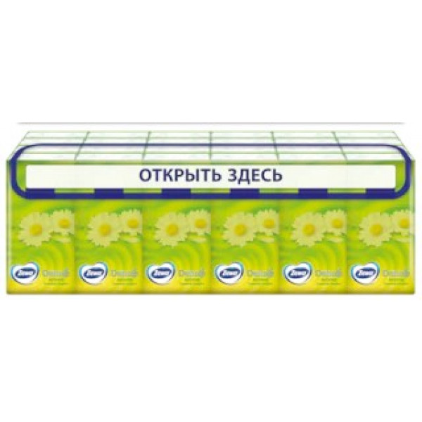 Фото - Серветки паперові Zewa Deluxe Ромашка 3 слоя 10 шт. х 10 пачек (7322540098846)