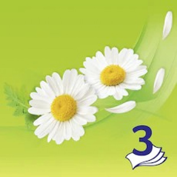 Фото - Серветки паперові Zewa Deluxe Ромашка 3 слоя 10 шт. х 10 пачек (7322540098846)