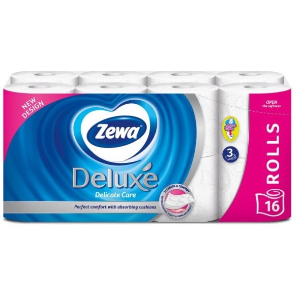 Фото - Туалетная бумага Zewa Deluxe Delicate Care 3-х слойная, 16 рулонов (7322540313321) Фото - Туалетная бумага Zewa Deluxe Delicate Care 3-х слойная, 16 рулонов (7322540313321)
