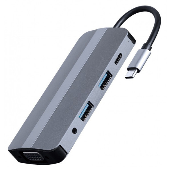 Фото - Хаб USB Cablexpert USB-C 8-в-1 USB 3.0/HDMI//VGA/PD (A-CM-COMBO8-02) Фото - Хаб USB Cablexpert USB-C 8-в-1 USB 3.0/HDMI//VGA/PD (A-CM-COMBO8-02)
