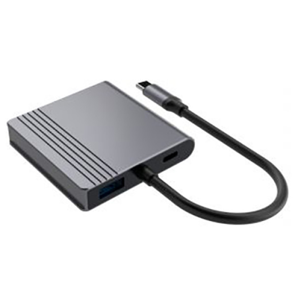 Фото - Хаб USB Cablexpert USB-C 3в1 Silver (A-CM-COMBO3-04)
