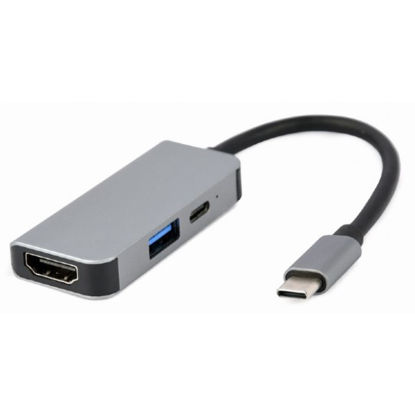 Фото - Хаб USB Cablexpert USB-C 3-в-1 USB/HDMI/PD (A-CM-COMBO3-02)